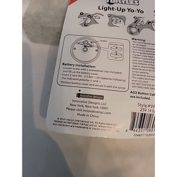 NIB Nickelodeon Teenage Mutant Ninja Turtles Light Up YO-YO - Picture 12 of 14